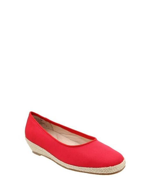 David Tate Red Stroll Espadrille Flat