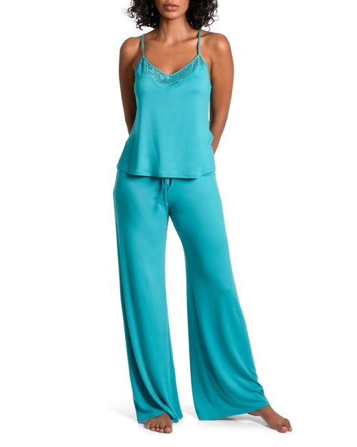 In Bloom Blue Lace Camisole Pajamas