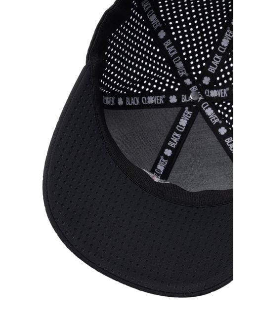 Black Clover Black Usa Perforated Trucker Snapback Hat for men