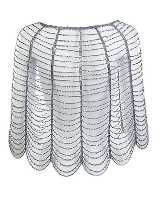 Saachi Metallic Beaded Capelet