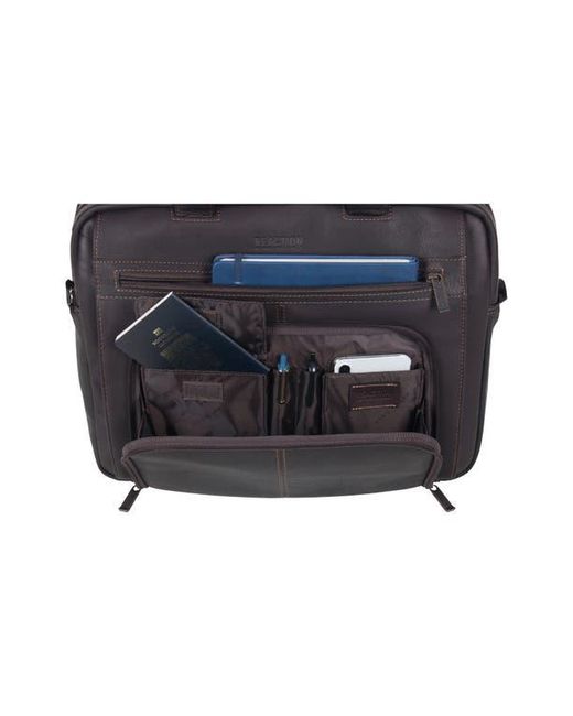 Kenneth Cole Black Leather Briefcase for men