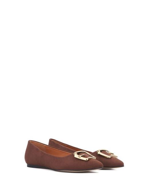 TORGEIS Brown Hartwell Pointed Toe Flat