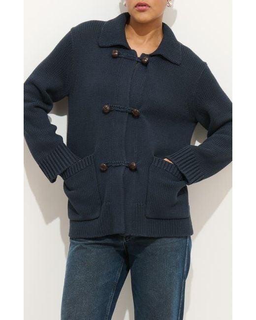 Alex Mill Blue Ada Cotton Sweater Jacket