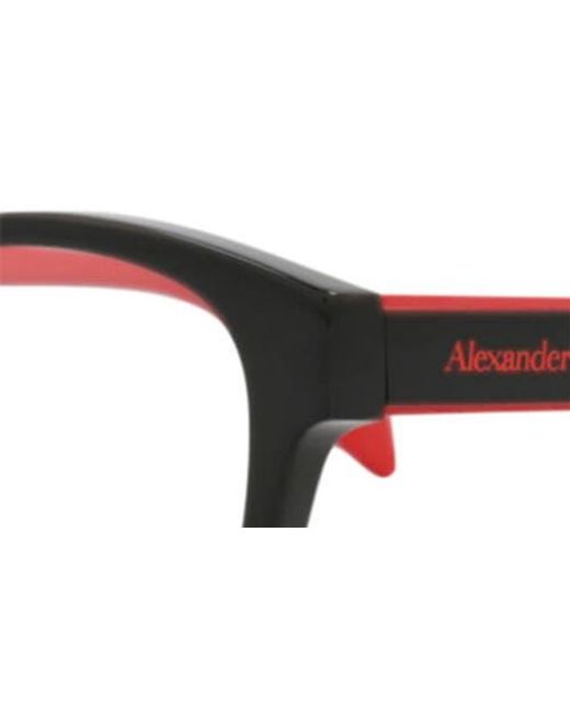 McQueen Black 52Mm Square Optical Glasses
