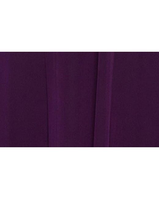 Marina Purple Lace Bodice Chiffon Gown