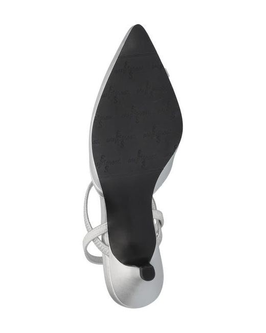 Easy Street White Slingback Kitten Heel Pumps