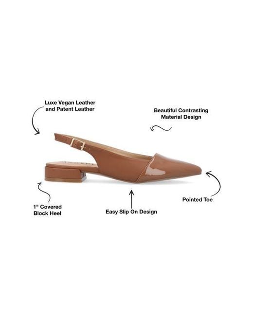 Journee Collection Brown Bertie Slingback Flat