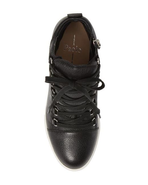 Linea Paolo Black Fenton Wedge Sneaker