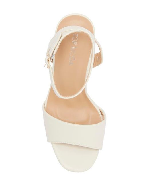 TOP GUY SHOES Natural Jane Platform Sandal