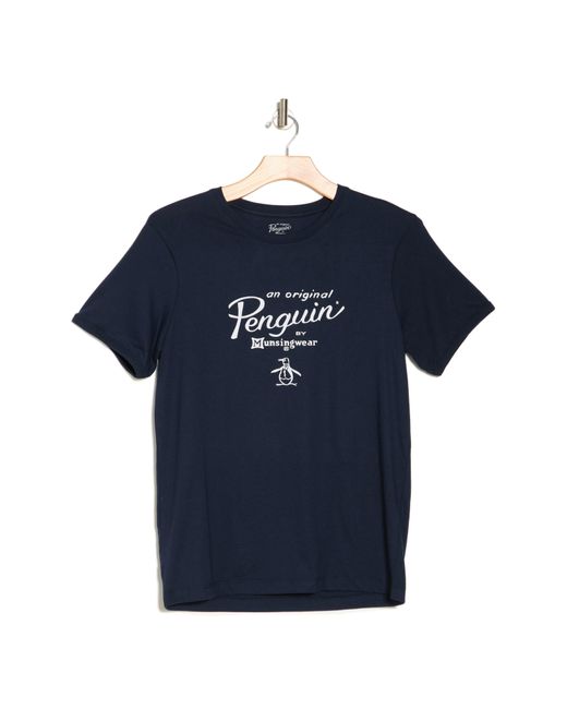 Original Penguin Blue Ringer T-shirt for men