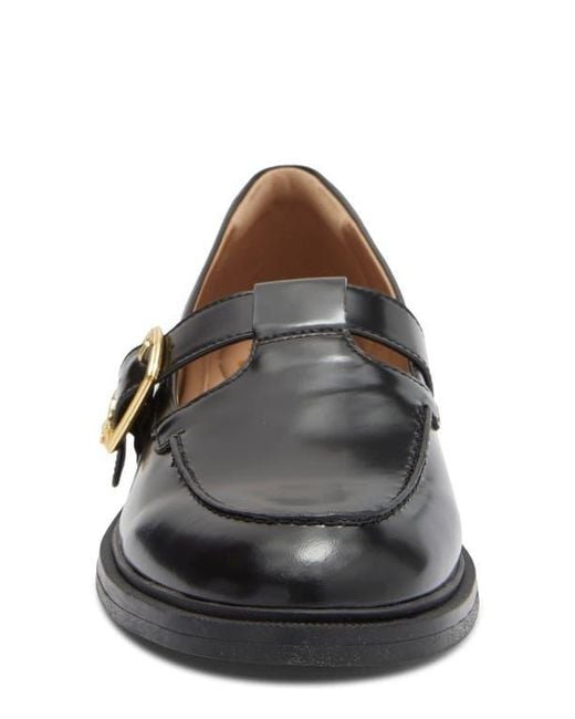 Sam Edelman Black Elaina T-Strap Flat