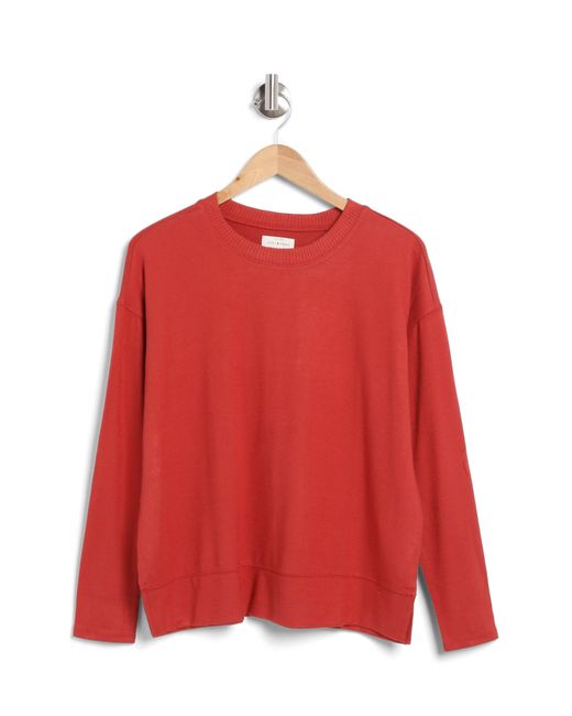 Lucky Brand Red Cloud Jersey Sweater