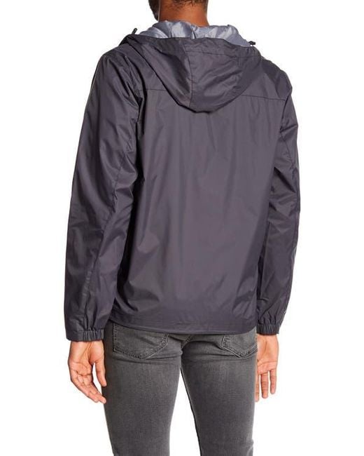 Tommy Hilfiger Gray Hooded Rain Slicker Jacket for men