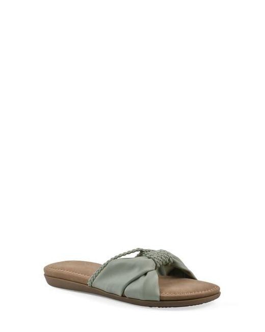 White Mountain Green Fasha Slide Sandal