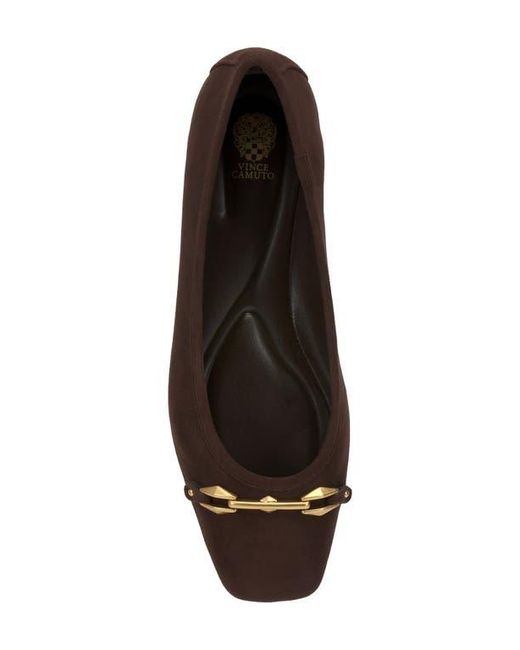 Vince Camuto Brown Virna Square Toe Flat