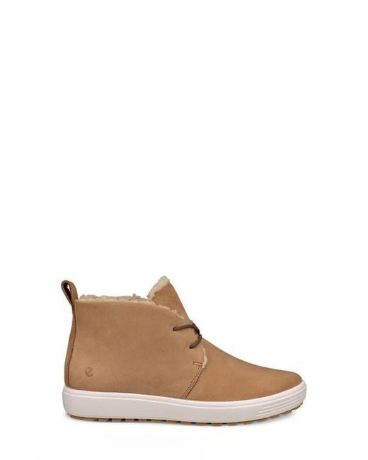 Ecco Brown Soft 7 Tred Faux Shearling Ankle Boot