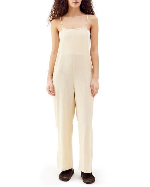 BDG Natural Linen Blend Overalls