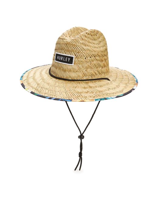 Hurley Metallic Bayside Straw Lifeguard Hat for men