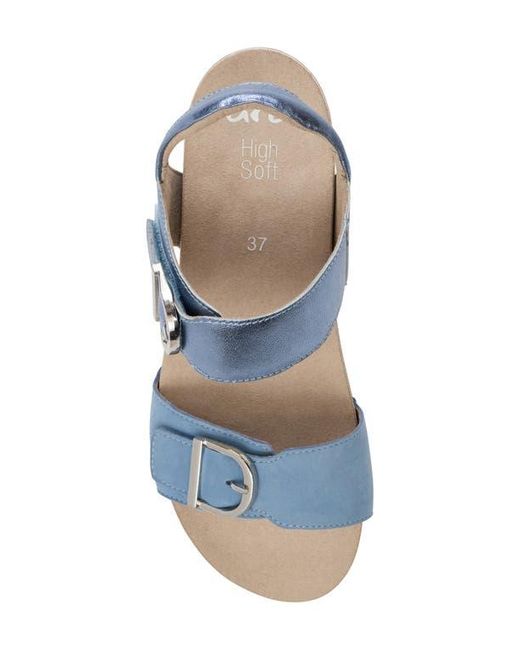 Ara Blue Nova Slingback Platform Wedge Sandal