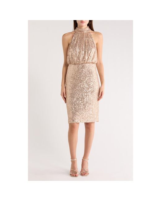 sachin and babi light blue dress Eliza J Plus Size Long Sleeve Sequin Cocktail Dress in Gray