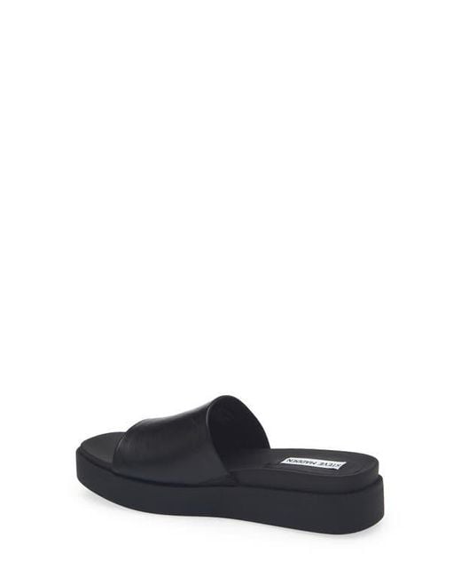 Steve Madden Black Robyn Platform Slide Sandal