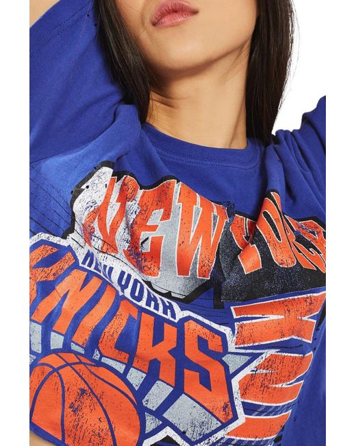 TOPSHOP Blue New York Knicks Crop Top By Unk X