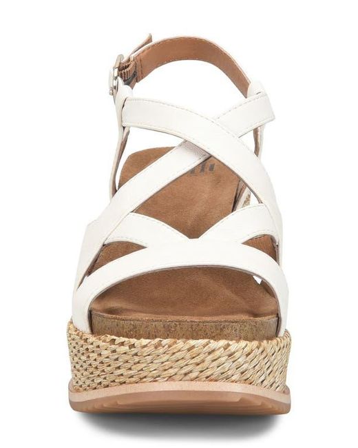 Söfft Natural Devyn Slingback Espadrille Platform Wedge Sandal