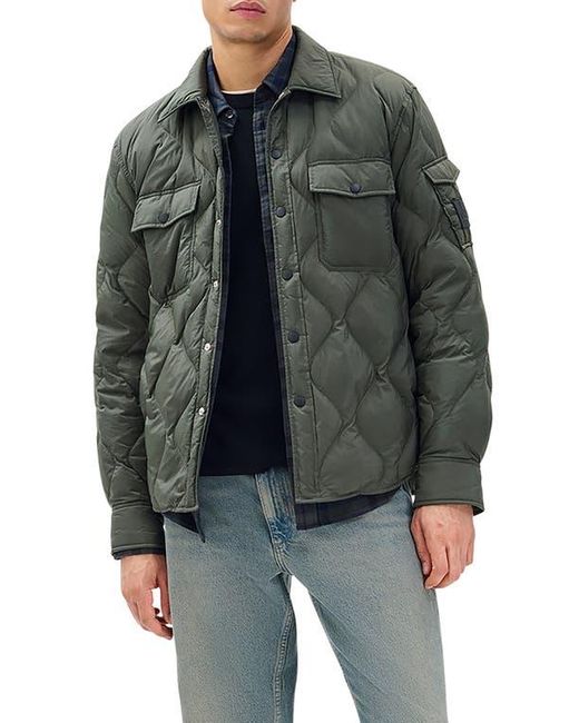 Rag & Bone Black Dane Padded Shirt Jacket for men
