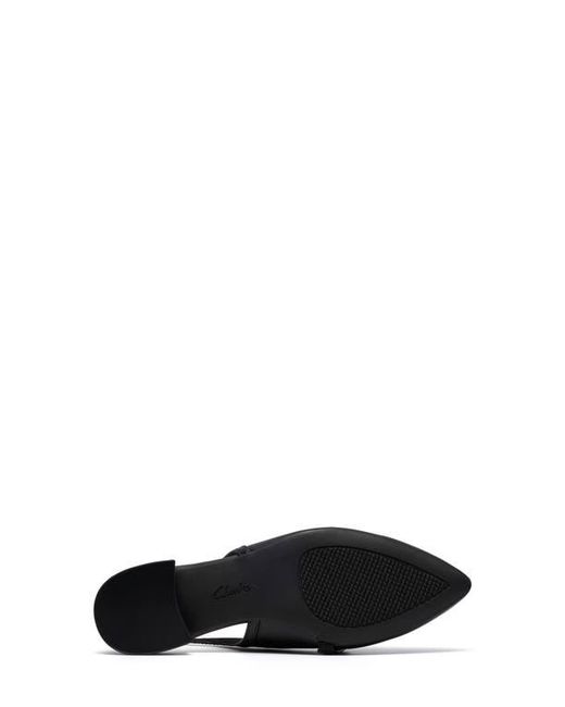 Clarks Black Natalyn Pointed Toe Slingback Flat