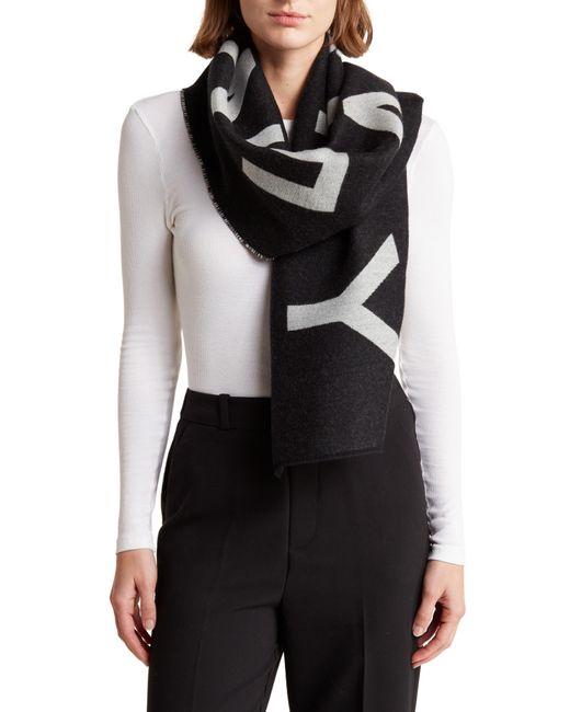 Givenchy Black College Wool Muffler Scarf
