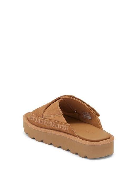 Ugg Brown Sungaze Platform Slide Sandal