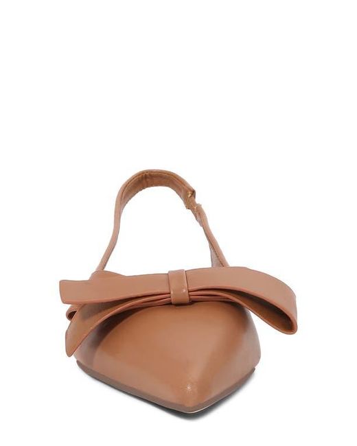 BERNESS Brown Cinnamon Bow Slingback Flat