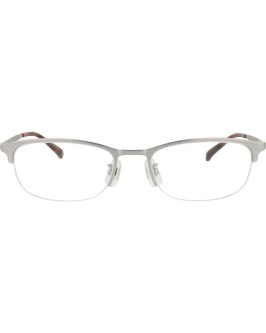 Dunhill Metallic 52Mm Half Rim Rectangular Optical Glasses for men