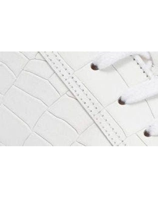 Mezlan White Croc Embossed Sneaker for men