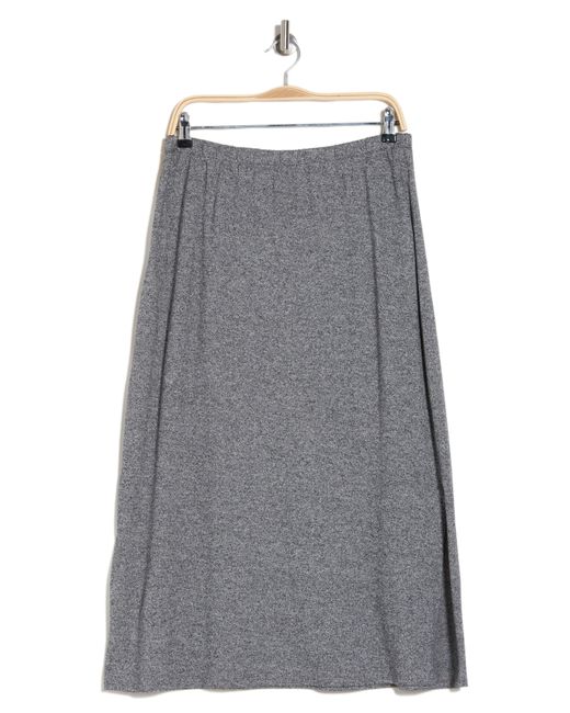 Eileen Fisher Gray Organic Cotton Blend Knit Skirt
