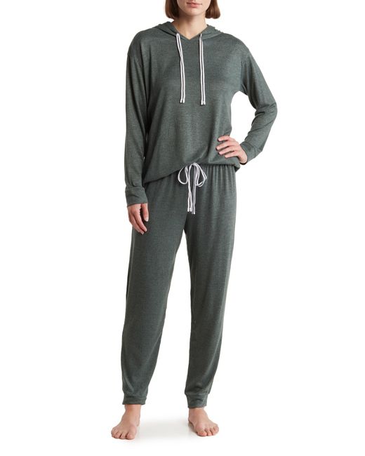 Kensie Multicolor Hoodie & Joggers Pajamas