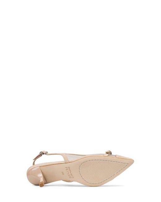 Donald J Pliner Natural Slingback Kitten Heel Pump