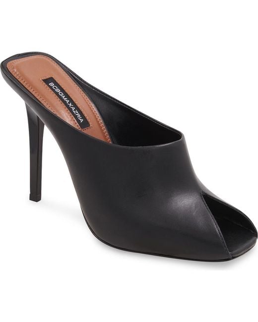 BCBGMAXAZRIA Black Zenith Peep Toe Mule