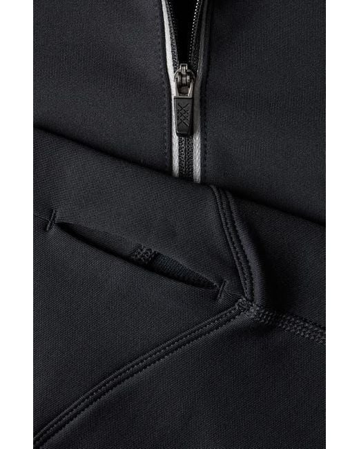 Rhone Black Thermal Run 1/2 Zip Pullover for men