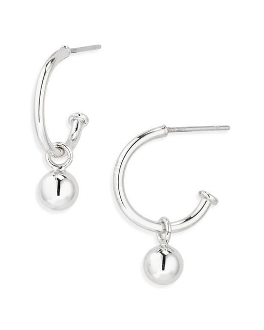 Nordstrom Rack White 12Mm Orb Hoop Earrings