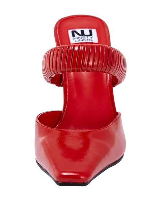 Ninety Union Red Luna Mule Pump