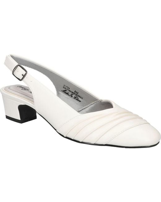 Easy Street White Bates Slingback Pump