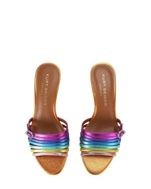Kurt Geiger Blue Pierra Wedge Slide Sandal