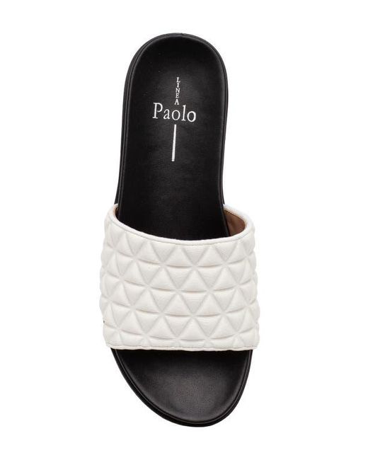Linea Paolo White Leah Slide Sandal