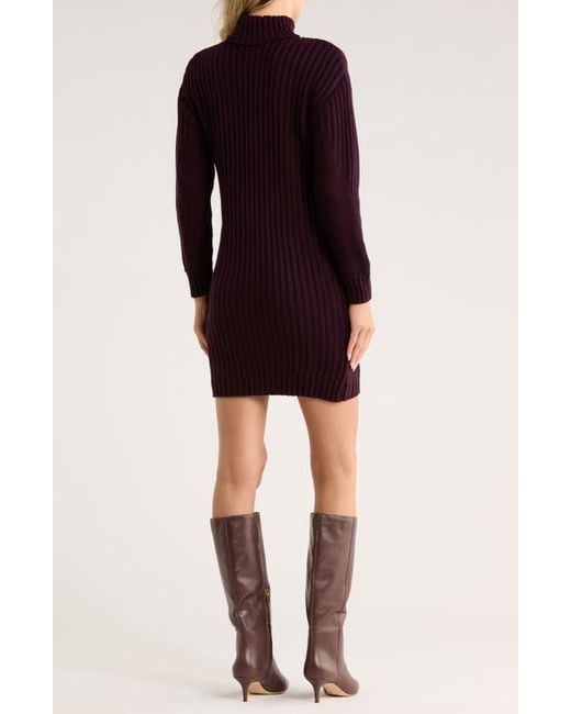 AREA STARS Red Turtleneck Sweater Dress