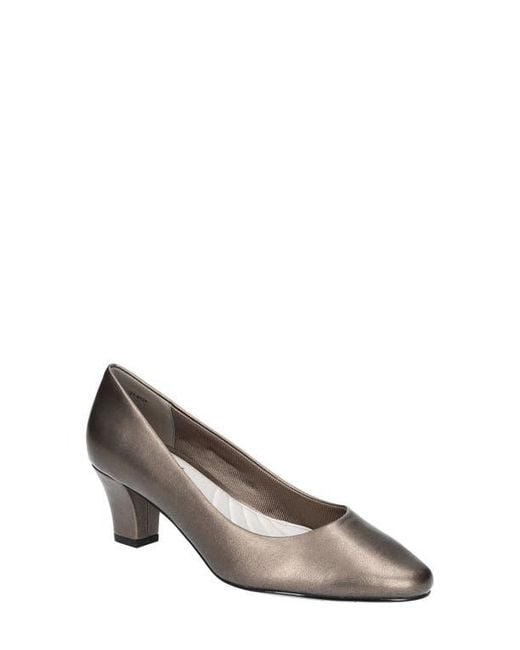 Easy Street Brown Elegant Round Toe Pumps