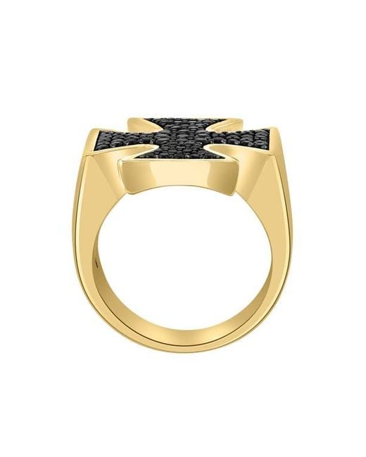 Effy Black Spinel Cross Ring