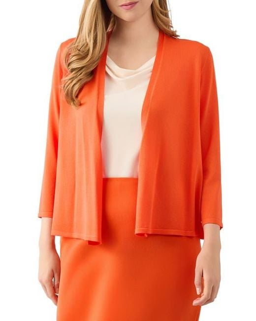 Kasper Orange Self Edge Cardigan