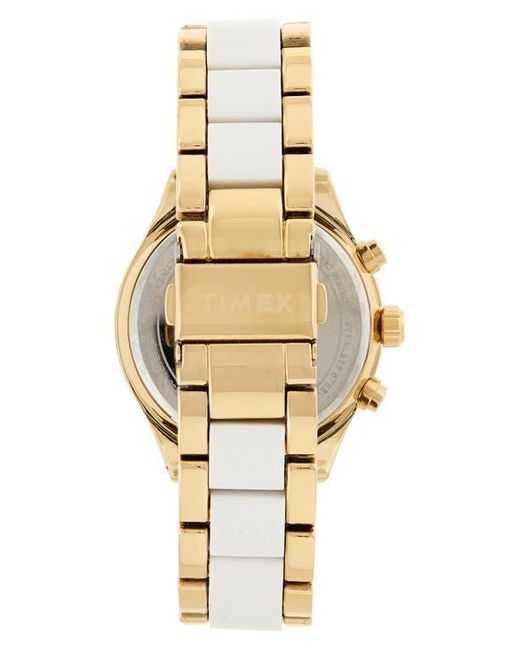 Timex Metallic Chronograph Stainless Steel Two-Tone Bracelet Watch, 38Mm