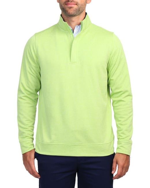 Tailorbyrd Green Luxe Performance Golf Fleece Quarter Zip Pullover for men